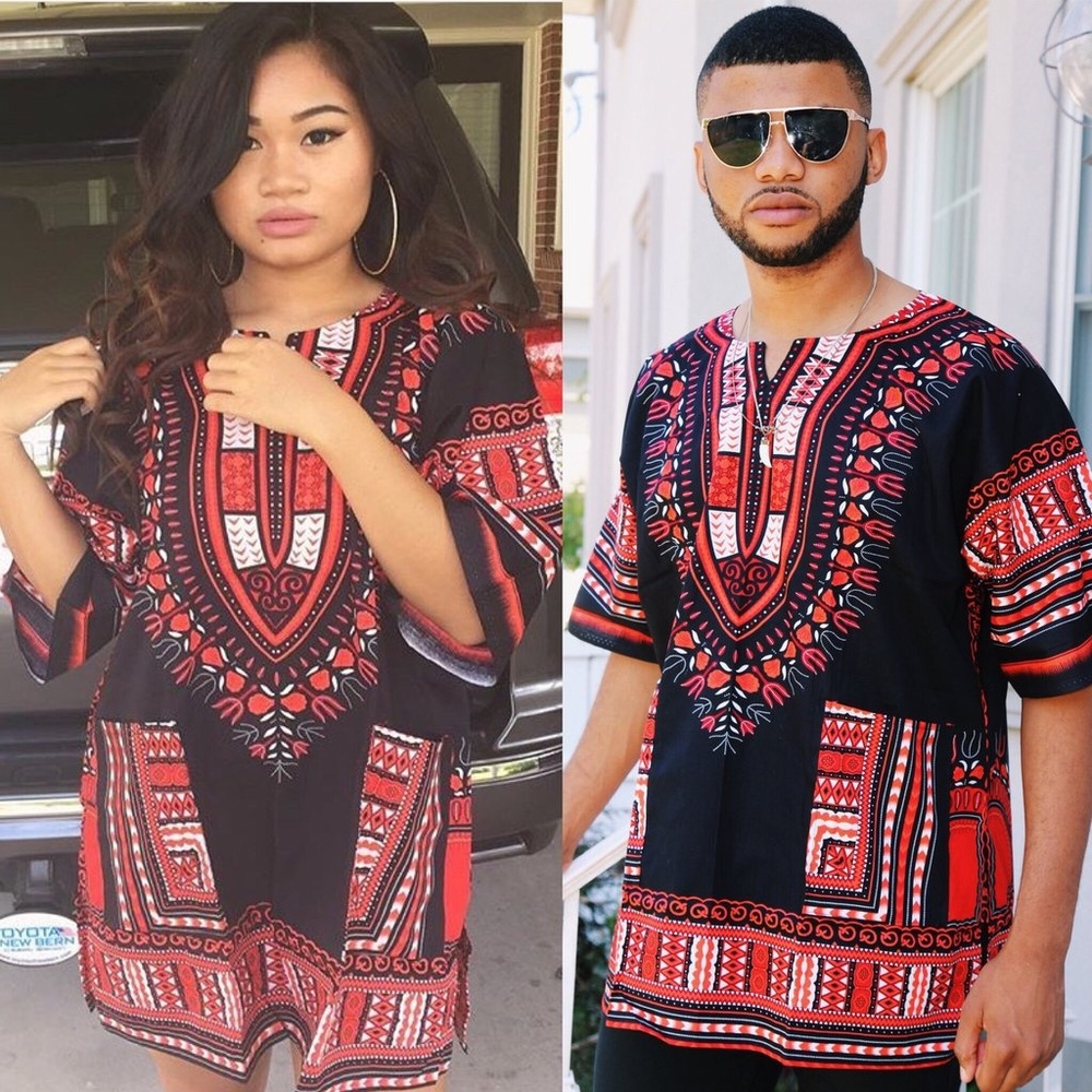 Black and Red Dashiki